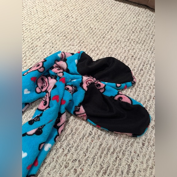 Pig blue heart footed pajamas - Picture 2 of 6